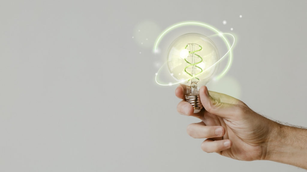 holding lightbulb for digital learning day